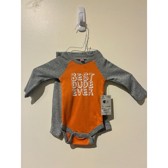 NWT Okie Dokie Orange "Best Dude Ever" Outfit - 3M - Picture 1 of 3